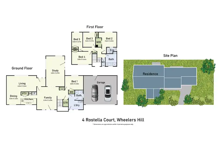 Floorplan of Homely house listing, 4 Rostella Court, Wheelers Hill VIC 3150
