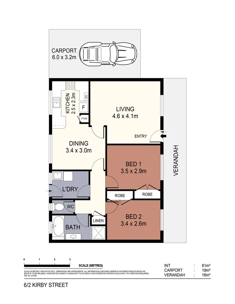 Floorplan of Homely unit listing, 6/2-4 Kirby Street, Golden Square VIC 3555
