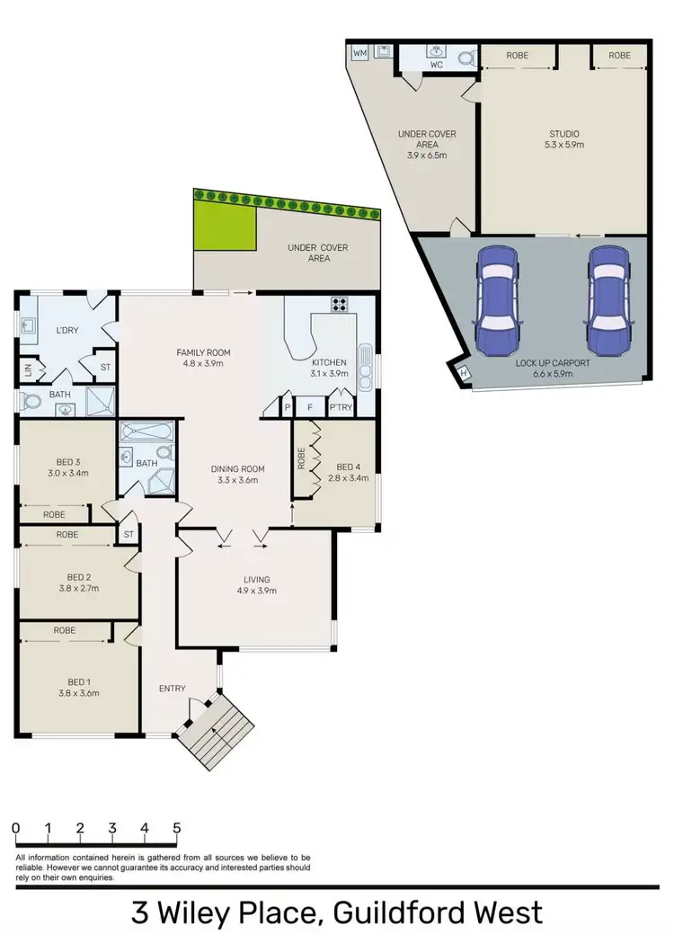 Floorplan of Homely house listing, 3 Wiley Place, Guildford West NSW 2161