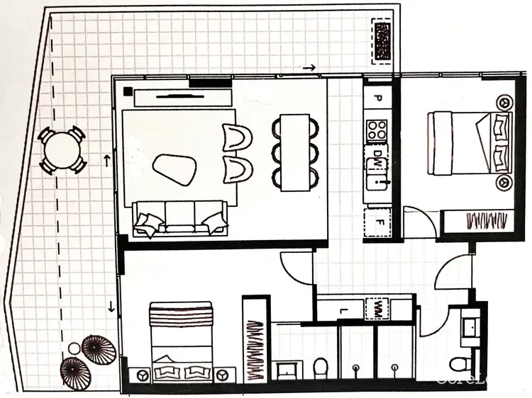 Floorplan of Homely apartment listing, 213/2 La Scala Avenue, Maribyrnong VIC 3032