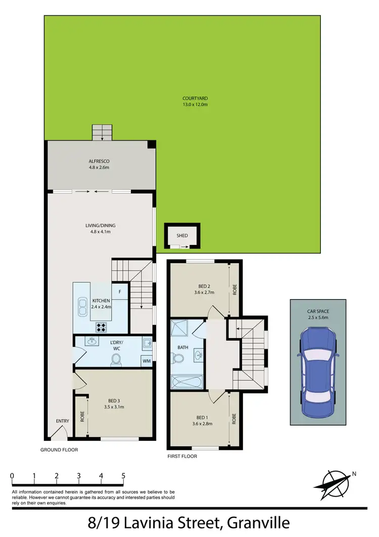 Floorplan of Homely townhouse listing, 8/19 Lavinia Street, Granville NSW 2142