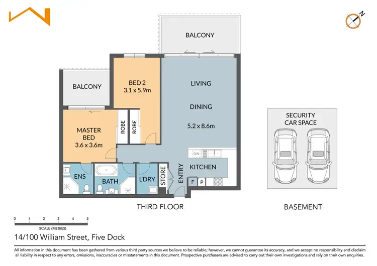 Floorplan of Homely unit listing, 14/100 William Street, Five Dock NSW 2046