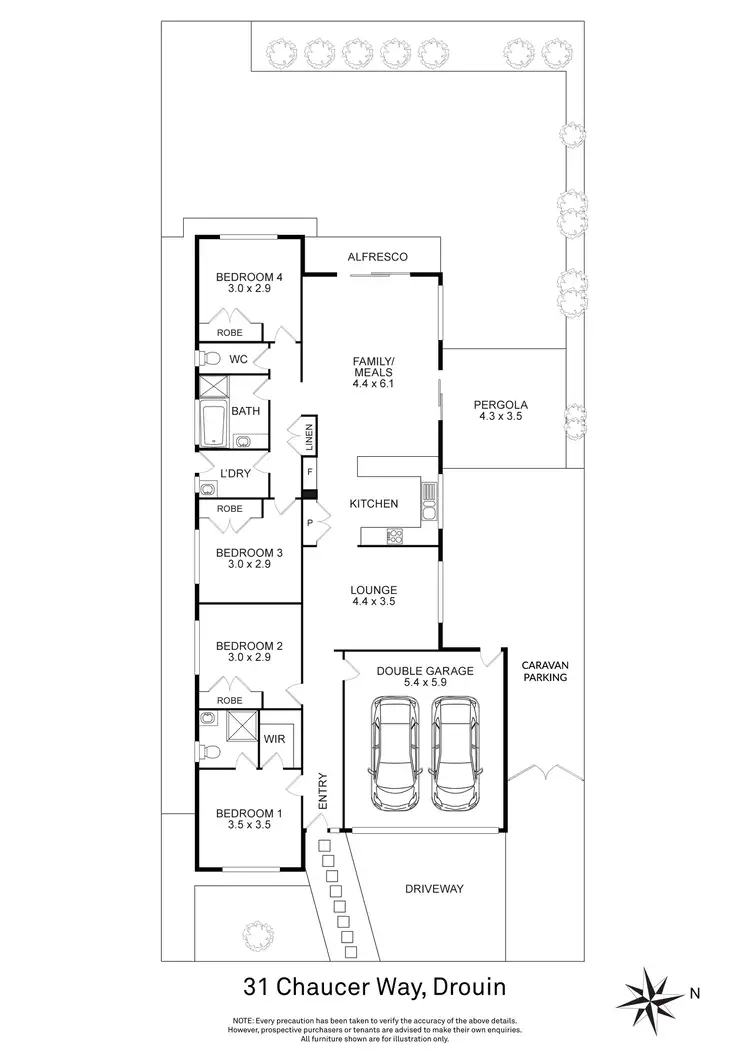 Floorplan of Homely house listing, 31 Chaucer Way, Drouin VIC 3818