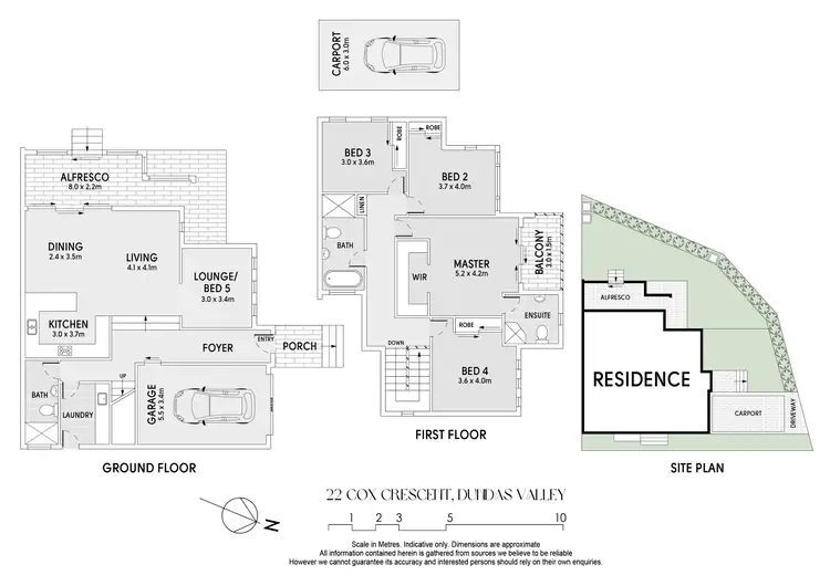 Floorplan of Homely semi-detached listing, 22 Cox Crescent, Dundas Valley NSW 2117