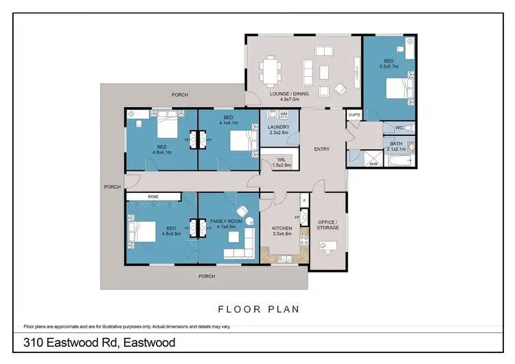 Floorplan of Homely rural property listing, 310 Eastwood Road, Wy Yung VIC 3875