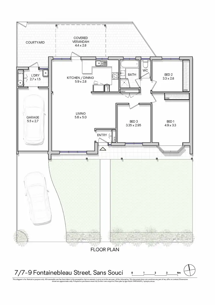 Floorplan of Homely villa listing, 7/7 Fontainebleau Street, Sans Souci NSW 2219