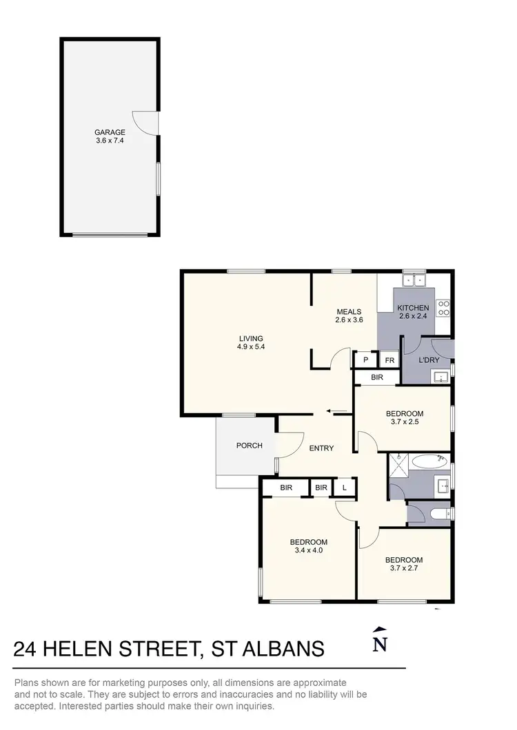 Floorplan of Homely house listing, 24 Helen Street, St Albans VIC 3021