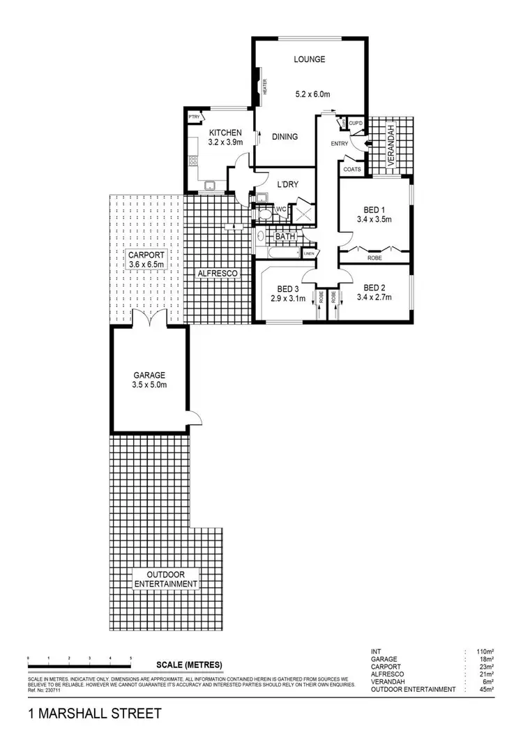 Floorplan of Homely house listing, 1 Marshall Street, Maryborough VIC 3465