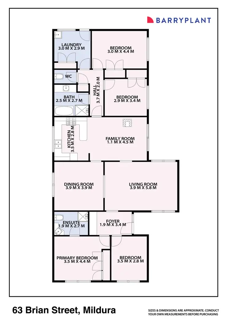 Floorplan of Homely house listing, 63 Brian Street, Mildura VIC 3500