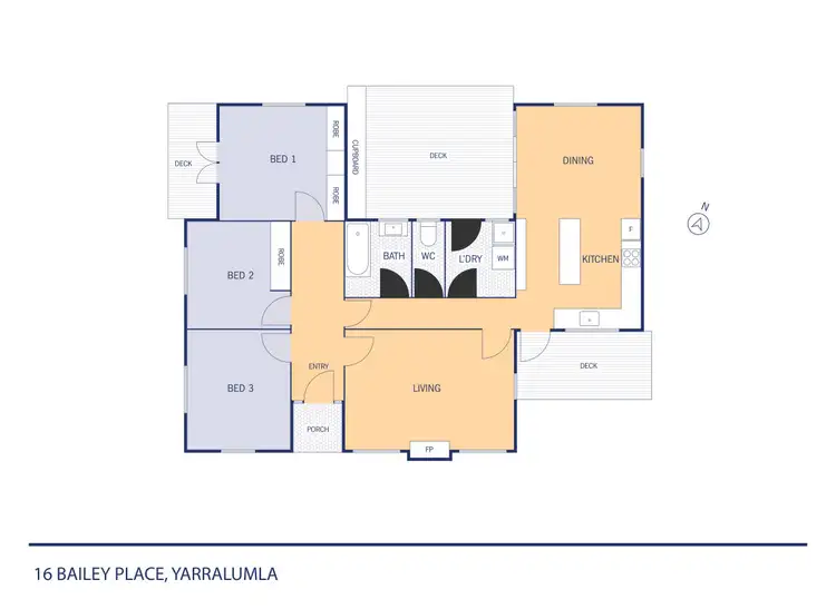 Floorplan of Homely house listing, 16 Bailey Place, Yarralumla ACT 2600