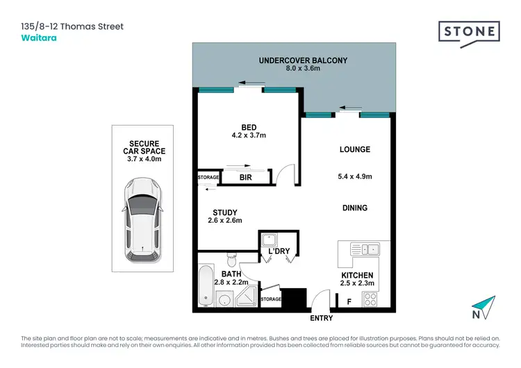 Floorplan of Homely apartment listing, 135/8-12 Thomas Street, Waitara NSW 2077