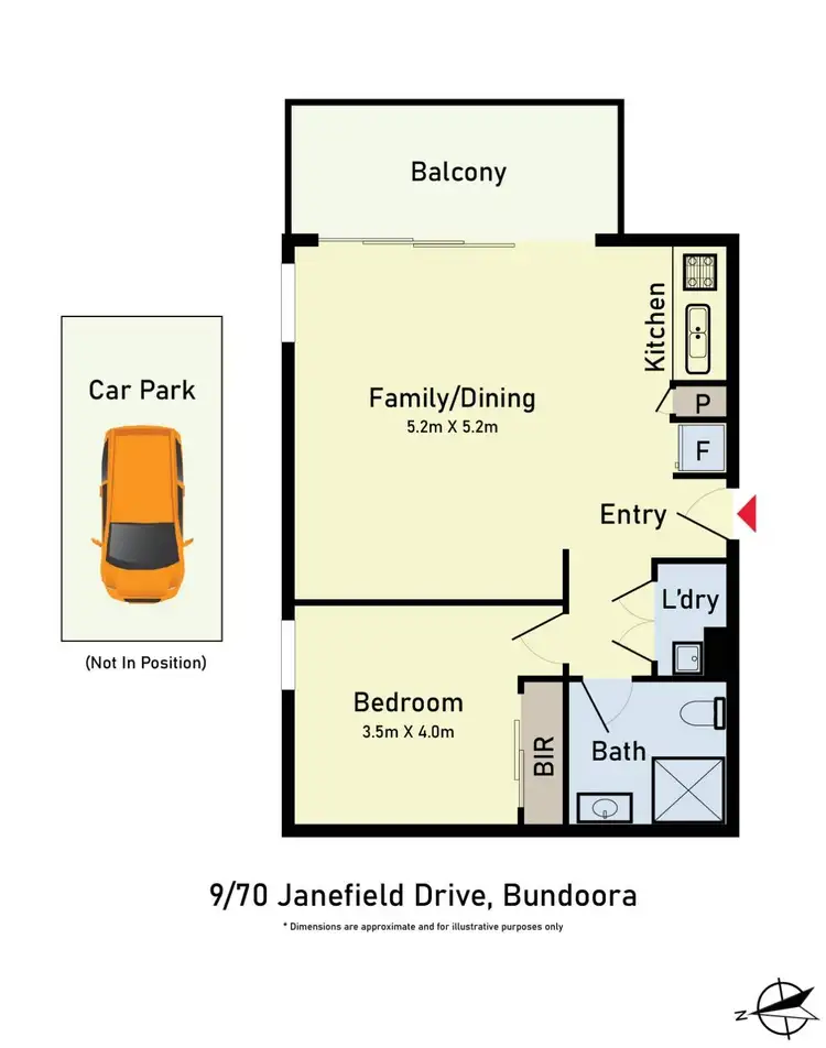 Floorplan of Homely townhouse listing, 9/70 Janefield Drive, Bundoora VIC 3083