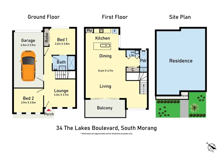 Floorplan of Homely house listing, 34 The Lakes Boulevard, South Morang VIC 3752