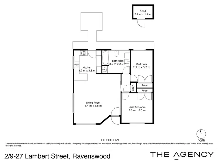 Floorplan of Homely unit listing, 2/9-27 Lambert Street, Ravenswood TAS 7250