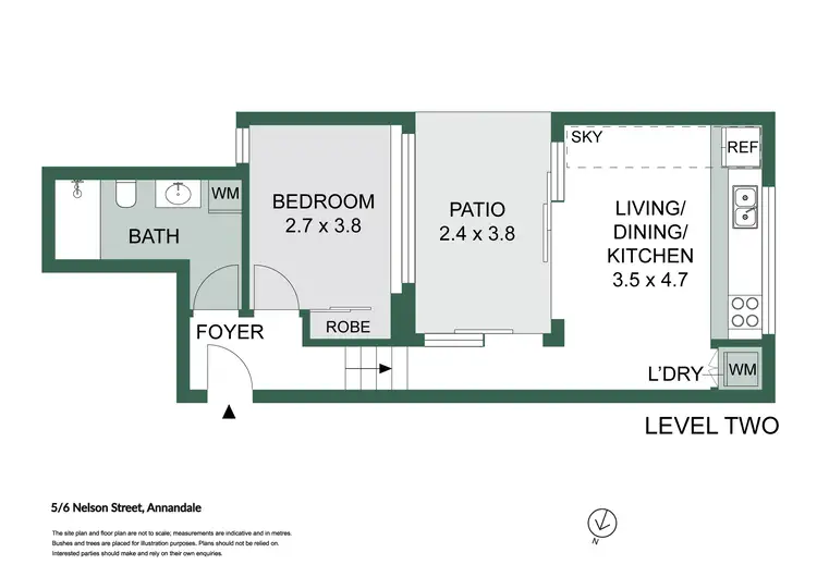 Floorplan of Homely apartment listing, 5/6 Nelson Street, Annandale NSW 2038