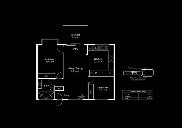 Floorplan of Homely apartment listing, 4/5 Ulah Place, Semaphore Park SA 5019