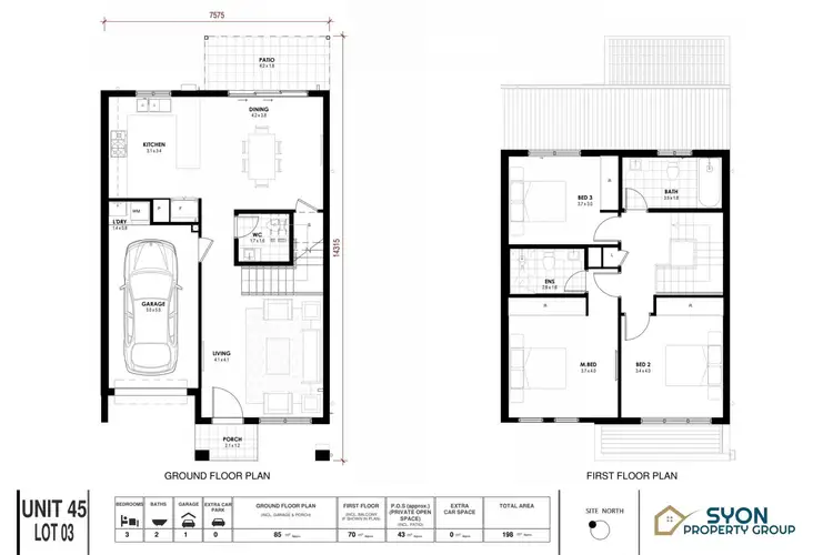 Floorplan of Homely townhouse listing, 5 Funnell Glade, Tallawong NSW 2762
