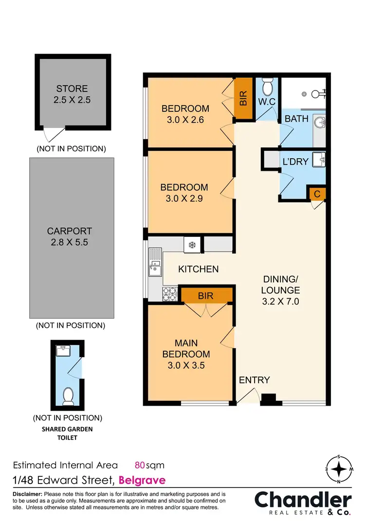 Floorplan of Homely unit listing, 1/48 Edward Street, Belgrave VIC 3160