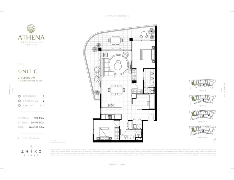 Floorplan of Homely apartment listing, 1508/6-8 Sickle Avenue, Hope Island QLD 4212