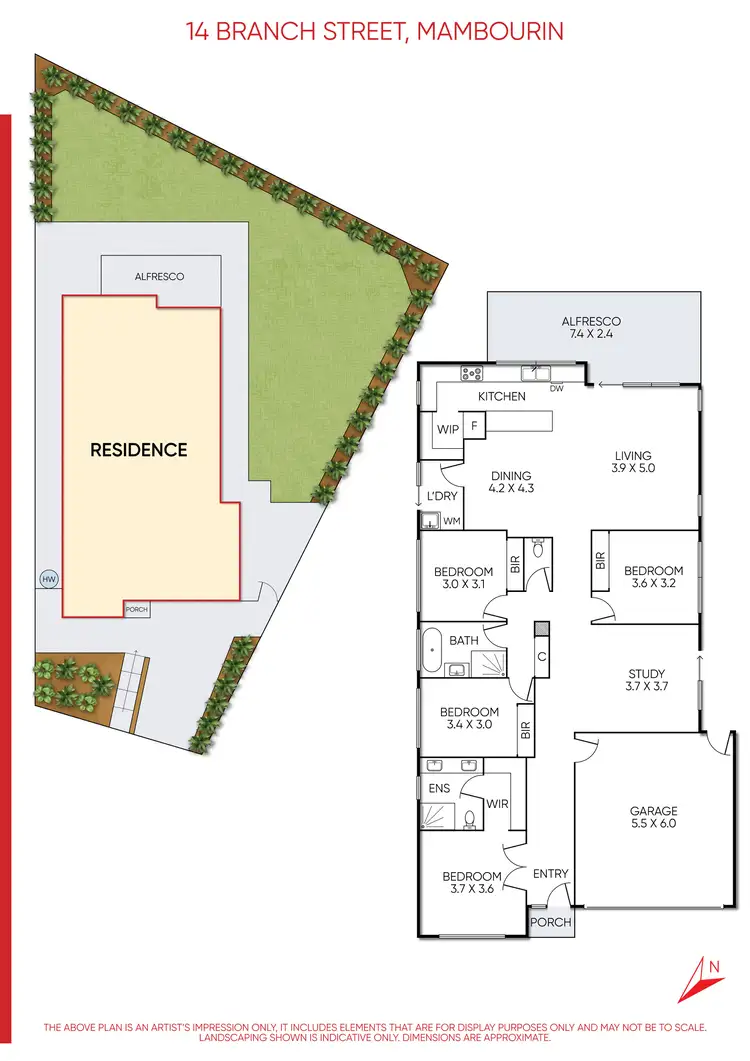 Floorplan of Homely house listing, 14 Branch Street, Mambourin VIC 3024