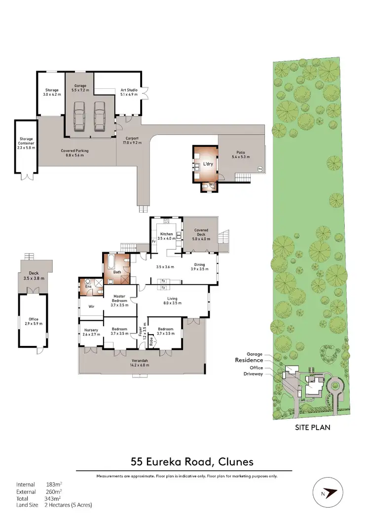 Floorplan of Homely house listing, 55 Eureka Road, Clunes NSW 2480