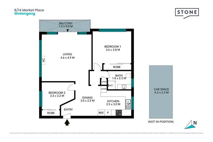 Floorplan of Homely apartment listing, 8/14 Market Place, Wollongong NSW 2500