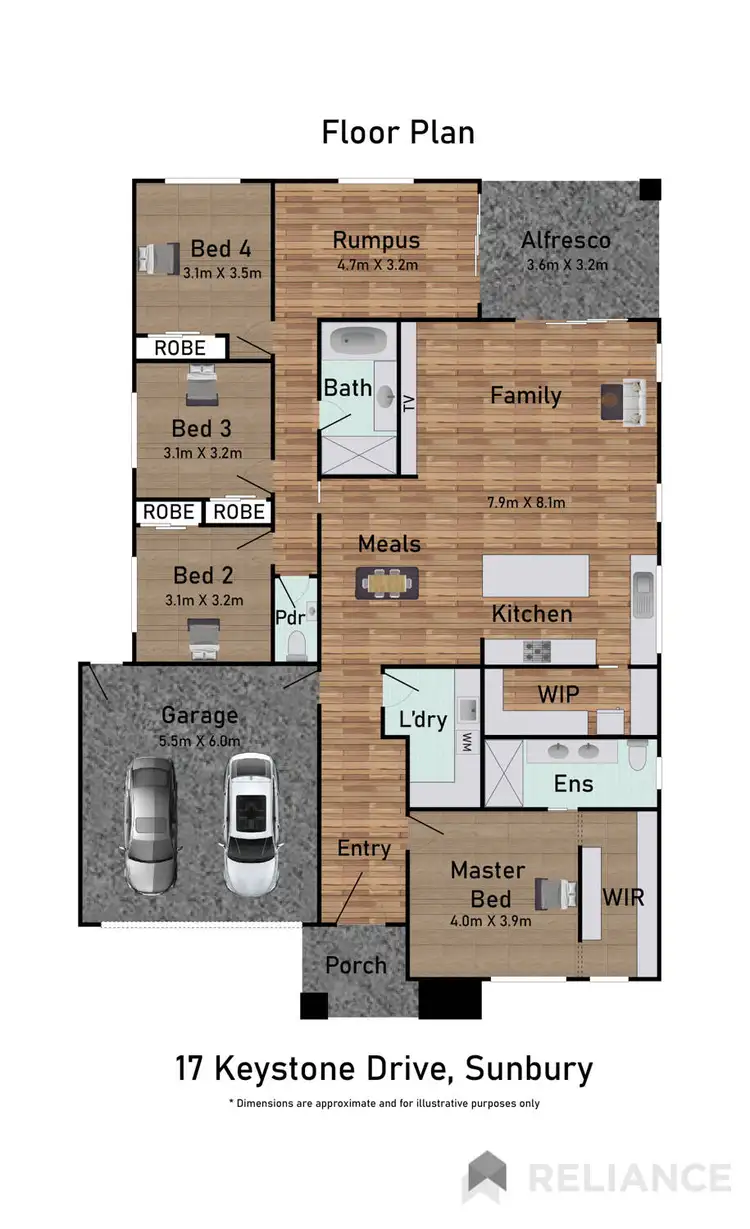 Floorplan of Homely house listing, 17 Keystone Drive, Sunbury VIC 3429