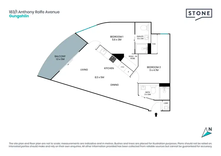 Floorplan of Homely apartment listing, 183/1 Anthony Rolfe Avenue, Gungahlin ACT 2912