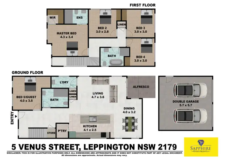 Floorplan of Homely house listing, 5 Venus Street, Leppington NSW 2179
