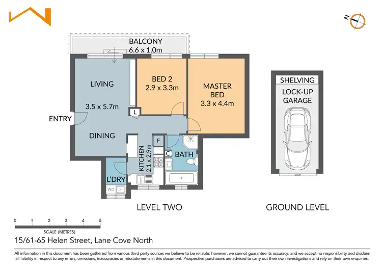 Floorplan of Homely unit listing, 15/61-65 Helen Street, Lane Cove North NSW 2066