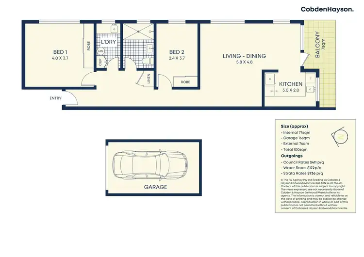 Floorplan of Homely apartment listing, 2/154 Homer Street, Earlwood NSW 2206
