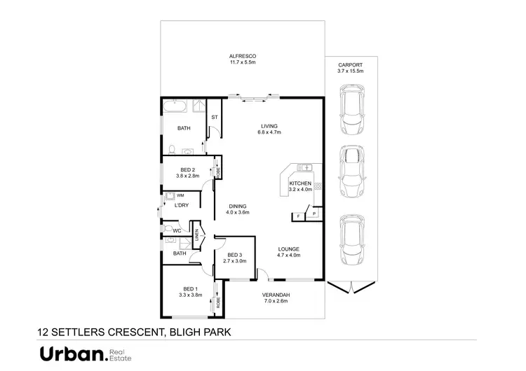 Floorplan of Homely house listing, 12 Settlers Crescent, Bligh Park NSW 2756