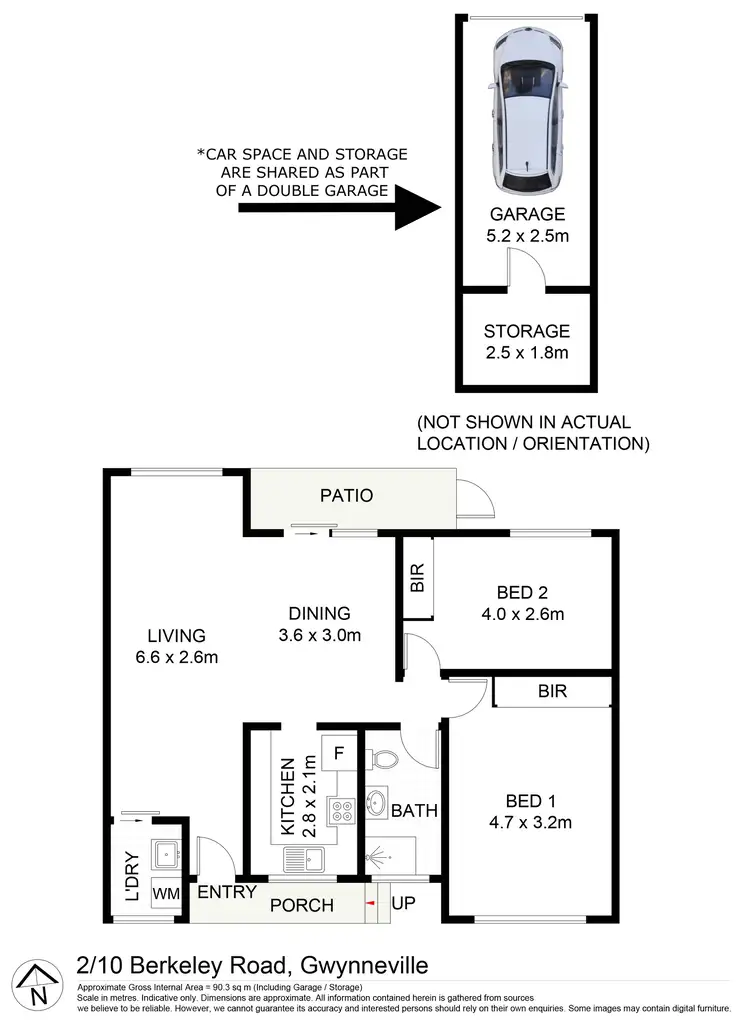 Floorplan of Homely apartment listing, 2/10 Berkeley Road, Gwynneville NSW 2500