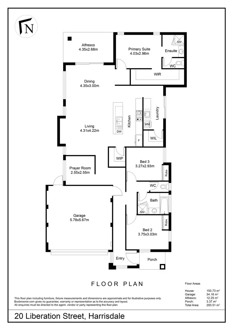 Floorplan of Homely house listing, 20 Liberation Street, Harrisdale WA 6112