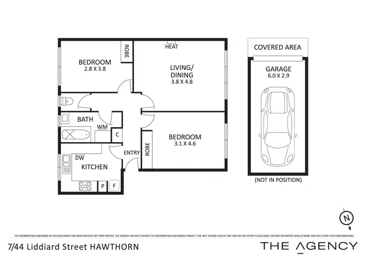 Floorplan of Homely apartment listing, 7/44 Liddiard Street, Hawthorn VIC 3122