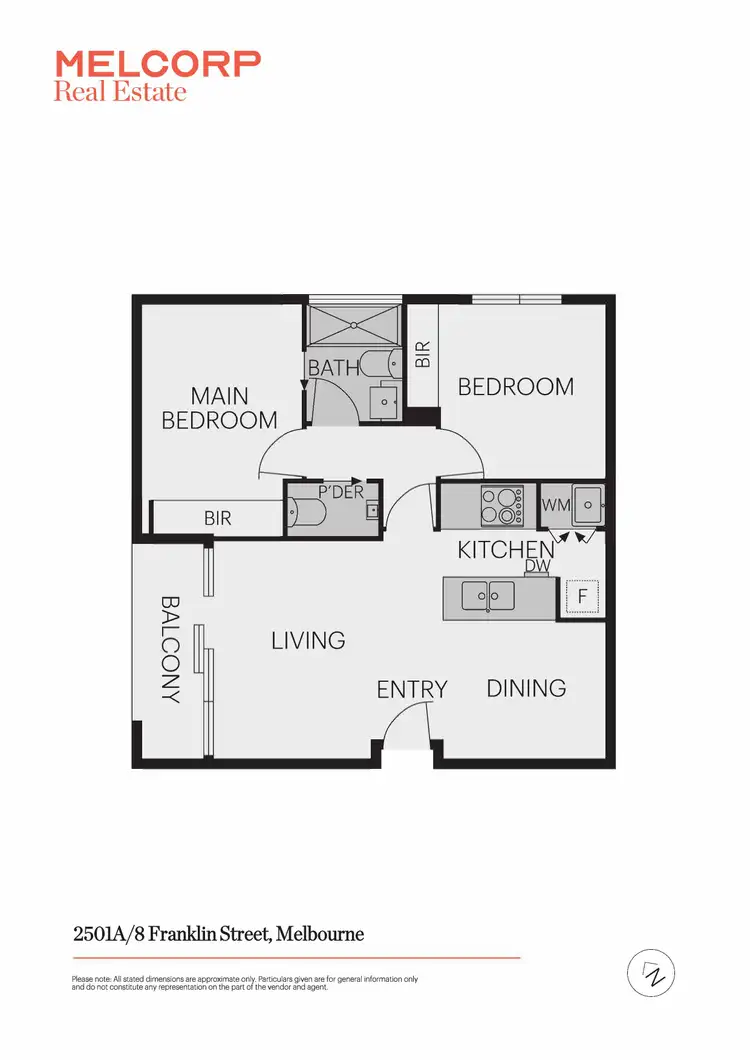 Floorplan of Homely apartment listing, 2501a/8 Franklin Street, Melbourne VIC 3000