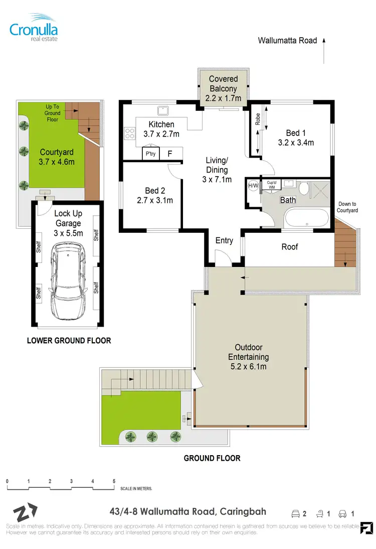Floorplan of Homely villa listing, 43/4-8 Wallumatta Road, Caringbah NSW 2229