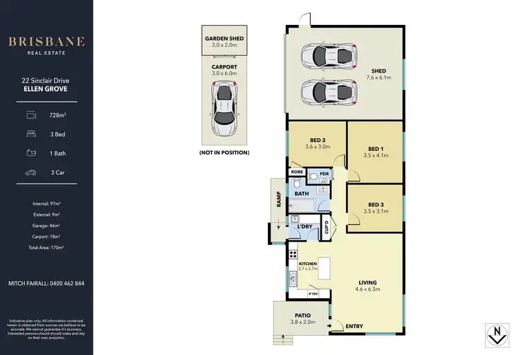 Floorplan of Homely house listing, 22 Sinclair Drive, Ellen Grove QLD 4078