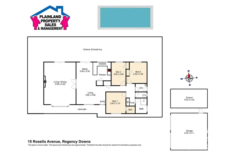 Floorplan of Homely house listing, 15 Rosella Avenue, Regency Downs QLD 4341