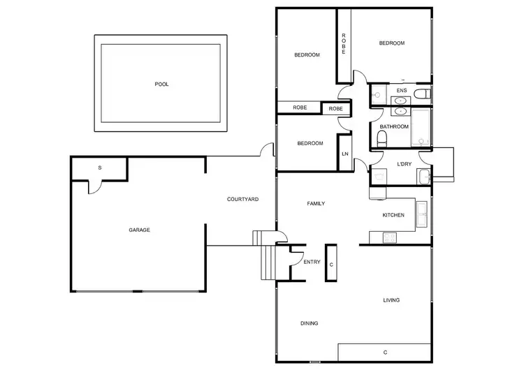 Floorplan of Homely townhouse listing, 8 Burara Crescent, Waramanga ACT 2611