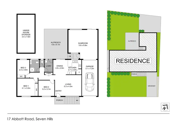 Floorplan of Homely house listing, 17 Abbott Road, Seven Hills NSW 2147