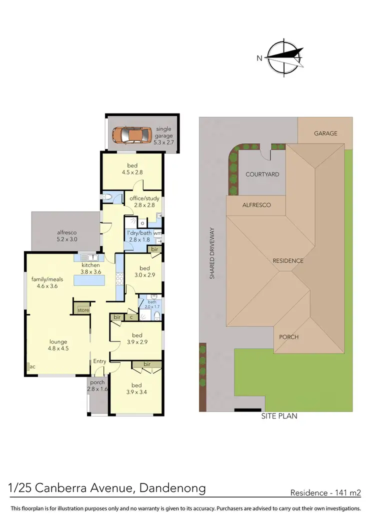 Floorplan of Homely unit listing, 1/25 Canberra Avenue, Dandenong VIC 3175
