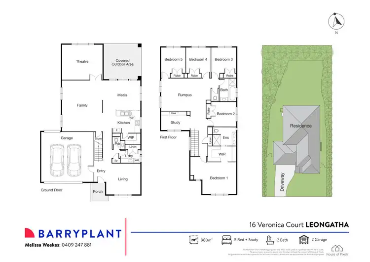 Floorplan of Homely house listing, 16 Veronica Court, Leongatha VIC 3953