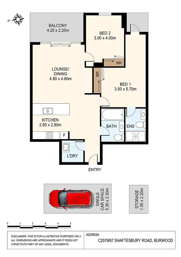 Floorplan of Homely apartment listing, 2078/67 Shaftesbury Road, Burwood NSW 2134