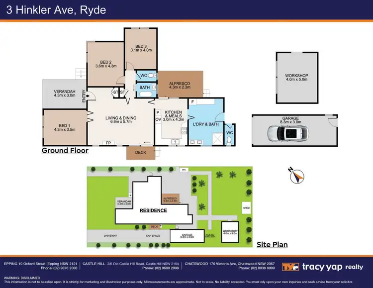 Floorplan of Homely house listing, 3 Hinkler Avenue, Ryde NSW 2112