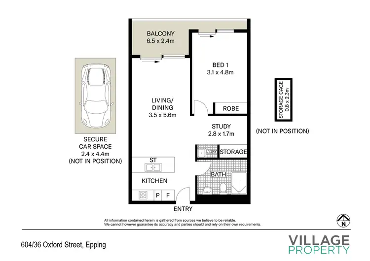Floorplan of Homely apartment listing, 604/36 Oxford Street, Epping NSW 2121