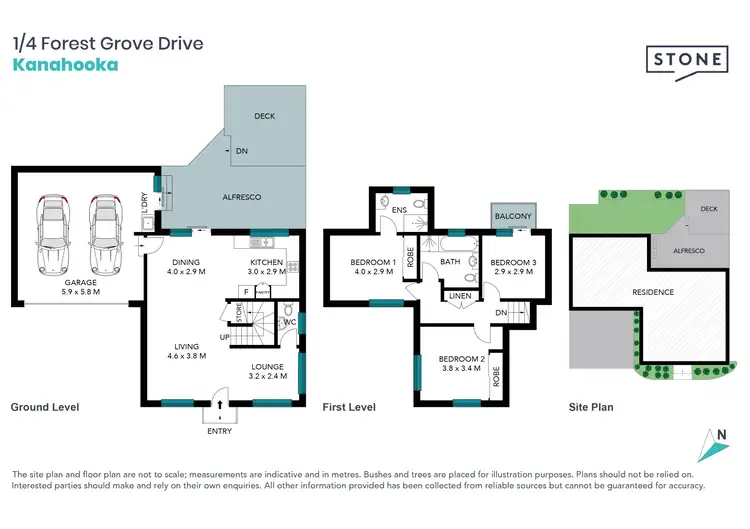 Floorplan of Homely townhouse listing, 1/4 Forest Grove Drive, Kanahooka NSW 2530