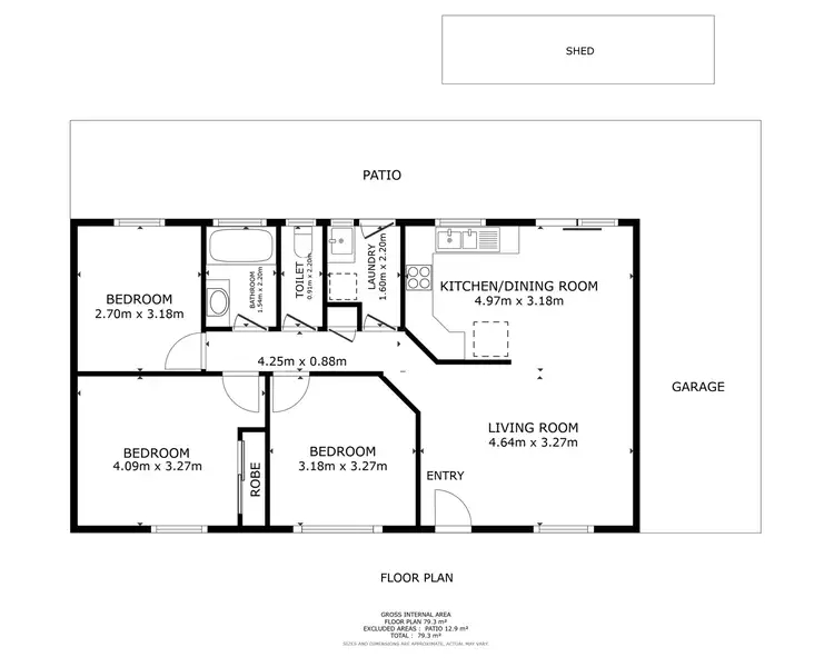 Floorplan of Homely house listing, 19 Rafferty Street, White Rock QLD 4868