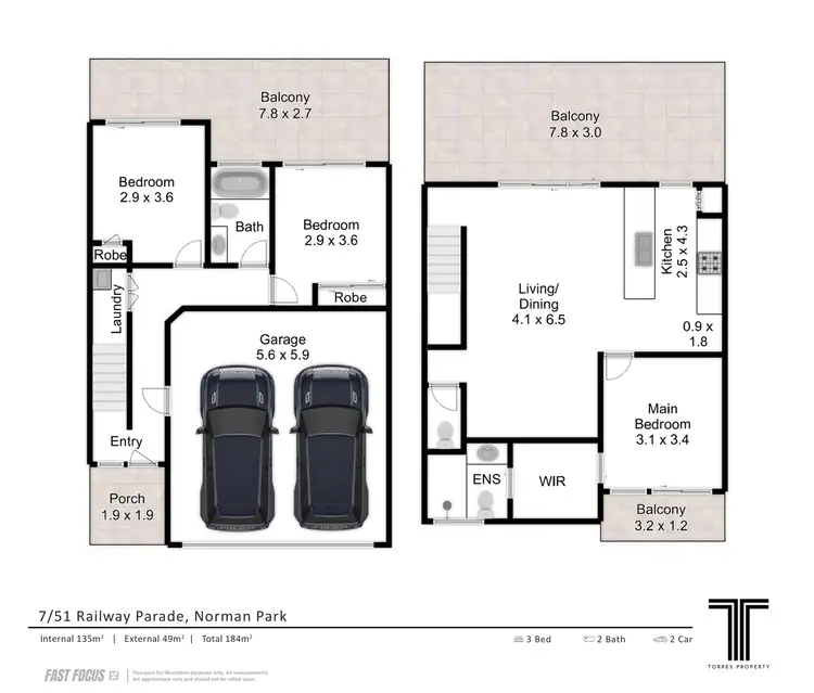 Floorplan of Homely townhouse listing, 7/51 Railway Parade, Norman Park QLD 4170