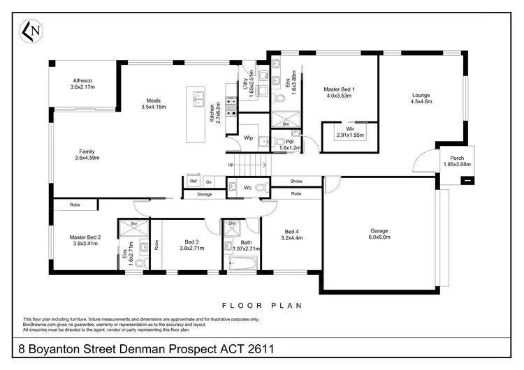Floorplan of Homely house listing, 8 Boyanton Street, Denman Prospect ACT 2611